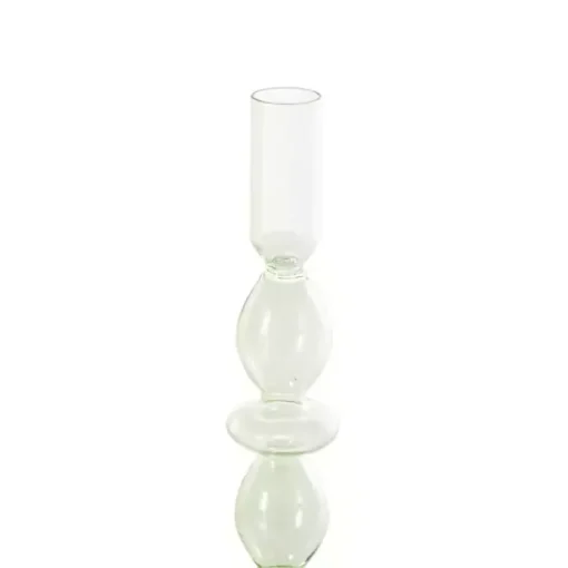 Outlet Pastel Glass Taper Candle Holders, Set of 3 Candle Holders