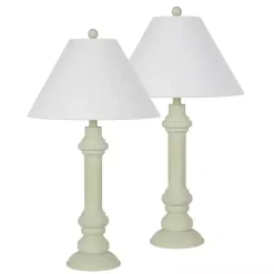 Kirklands Home Table Lamps|Pastel Green Coastal Ariel Table Lamps, Set of 2