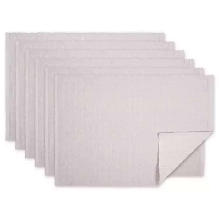 Kirklands Home Table Linens|Pastel Lavender Fog Dobby Placemats, Set of 6 Purple