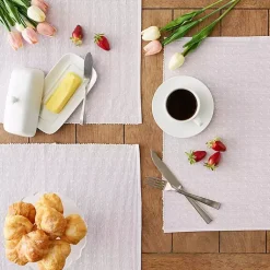 Kirklands Home Table Linens|Pastel Lavender Fog Dobby Placemats, Set of 6 Purple