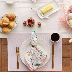 Kirklands Home Table Linens|Pastel Lavender Fog Dobby Placemats, Set of 6 Purple