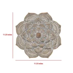 Kirklands Home Wall Plaques|Patina Finish Metal Flower Large Wall Plaque Gray