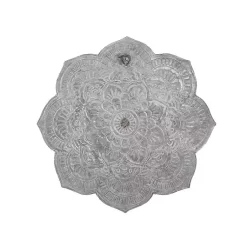 Kirklands Home Wall Plaques|Patina Finish Metal Flower Large Wall Plaque Gray