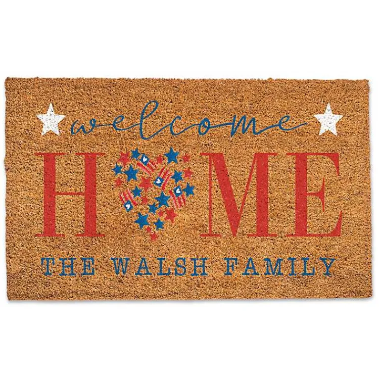 Kirklands Home Doormats|Patriotic Welcome Home Personalized Doormat