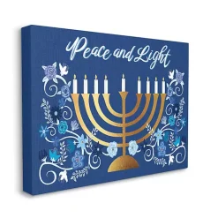 Outlet Peace and Light Menorah Canvas Art Print Hanukkah Decorations