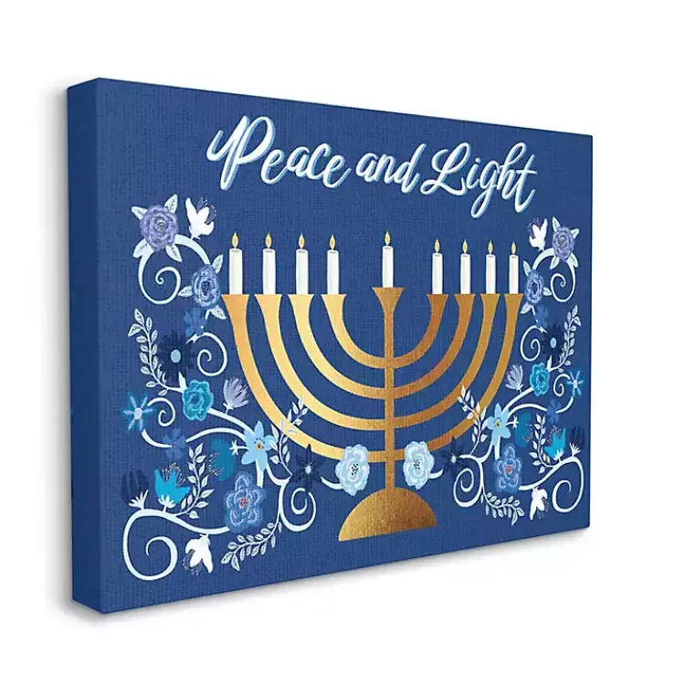 Outlet Peace and Light Menorah Canvas Art Print Hanukkah Decorations