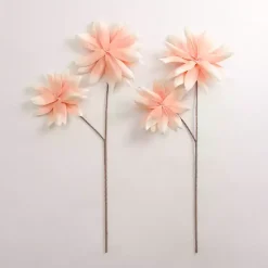 Outlet Peach Foam Flower Sprays, Set of 2 Stems & Bouquets