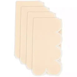 Kirklands Home Table Linens|Peach Scalloped Edge Napkins, Set of 4 Yellow