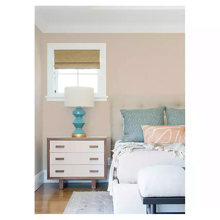 Kirklands Home Wall Murals & Wallpaper|Peach Textured Faux Fabric Peel & Stick Wallpaper