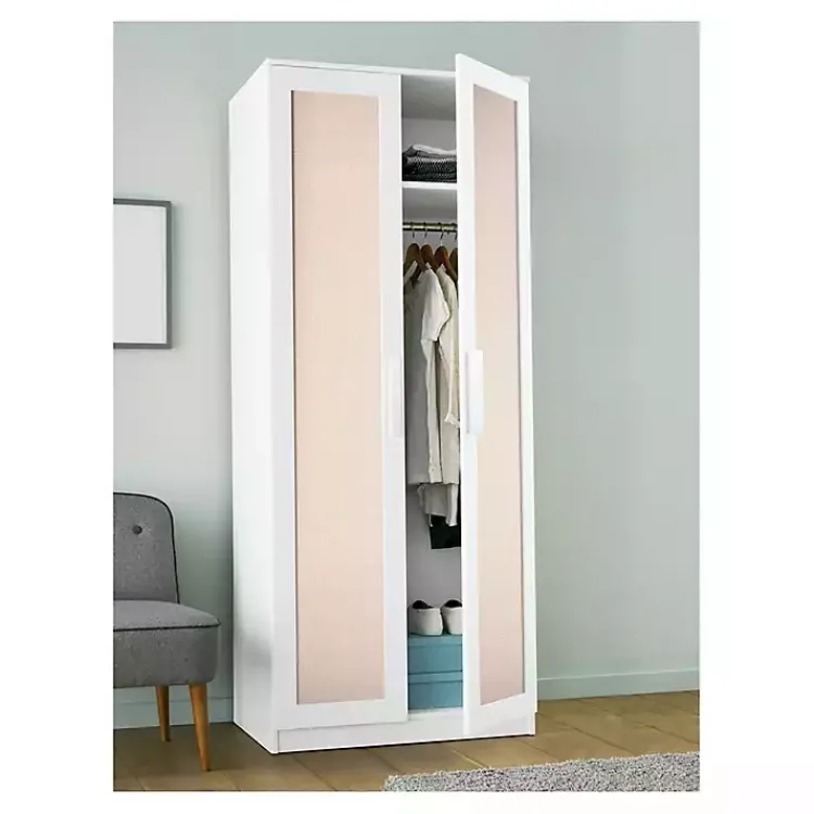 Kirklands Home Wall Murals & Wallpaper|Peach Textured Faux Fabric Peel & Stick Wallpaper