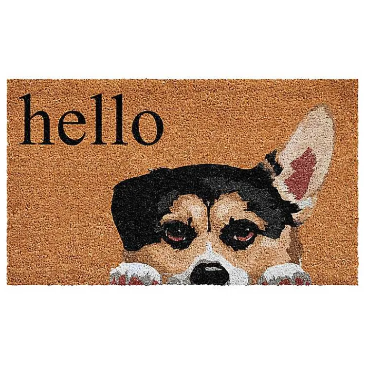Kirklands Home Doormats|Pembroke Welsh Corgi Hello Doormat