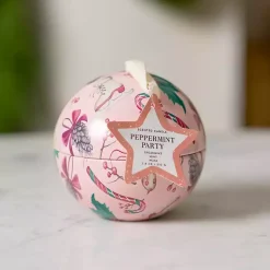 Peppermint Party Tin Candle Ornament Candles