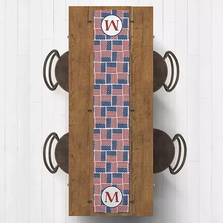 Kirklands Home Table Linens|Personalized American Flag Table Runner, 72 in.