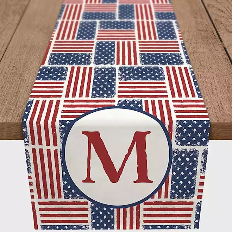 Kirklands Home Table Linens|Personalized American Flag Table Runner, 90 in.