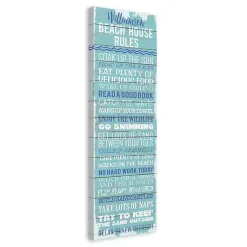 Kirklands Home Wall Quotes & Signs|Personalized Beach House Rules Canvas Wall Plaque