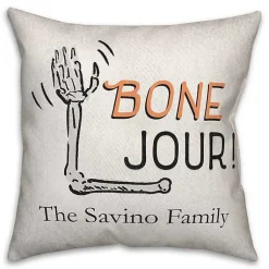 Discount Personalized Bone Jour Skeleton Halloween Pillow Halloween