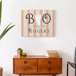 Online Personalized Boo Ghostly Stripes Wall Plaque Halloween