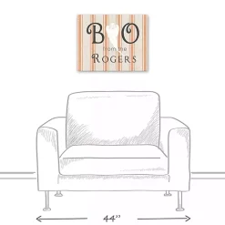 Online Personalized Boo Ghostly Stripes Wall Plaque Halloween