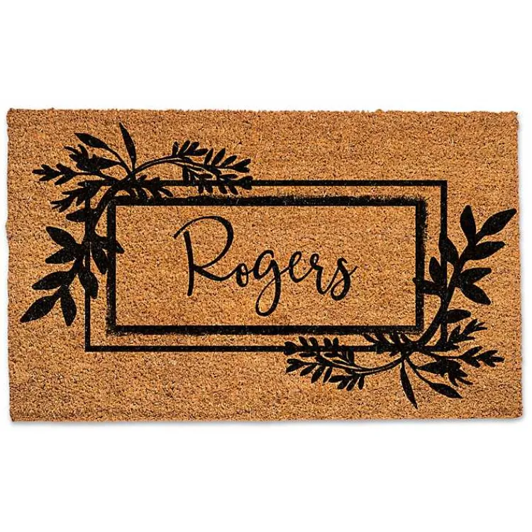 Kirklands Home Doormats|Personalized Botanical Border Doormat