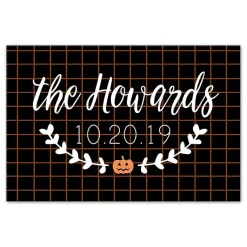 Discount Personalized Checkered Halloween Wall Plaque Halloween
