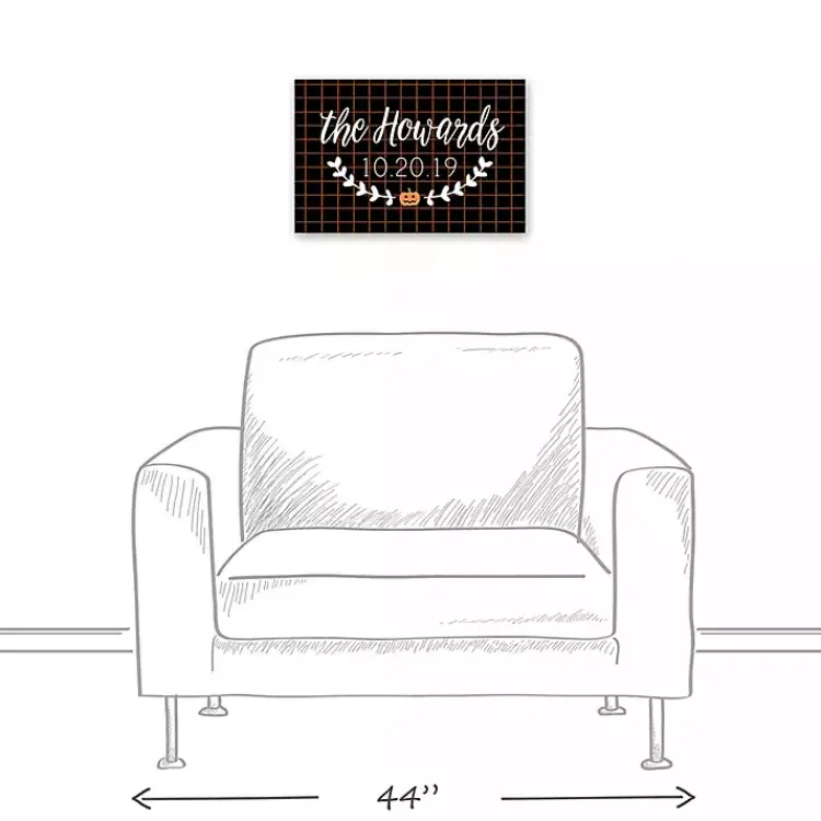 Discount Personalized Checkered Halloween Wall Plaque Halloween