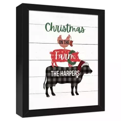 Best Personalized Christmas on the Farm Framed Print Christmas Art & Wall Decor