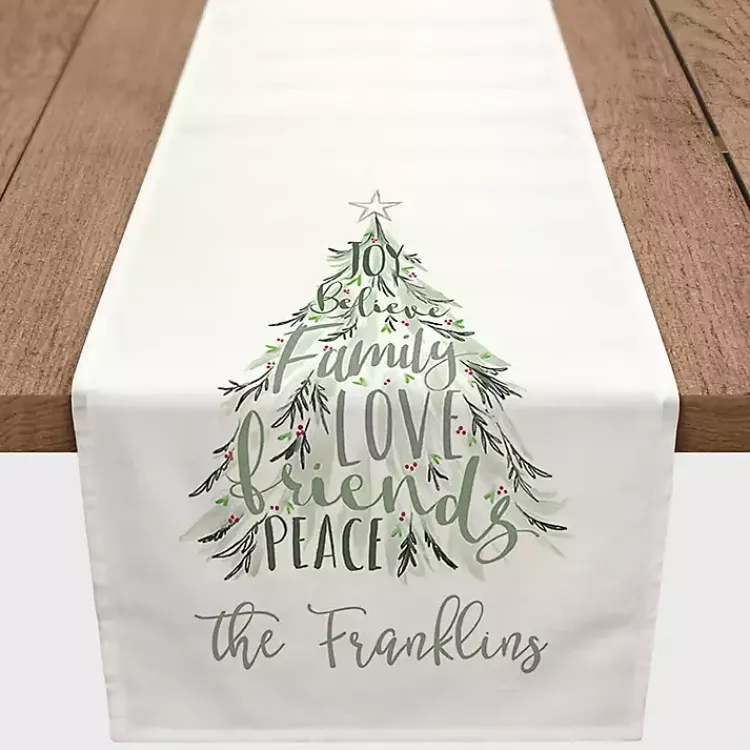 Personalized Christmas Words Table Runner, 72 in. Christmas Dining & Entertaining