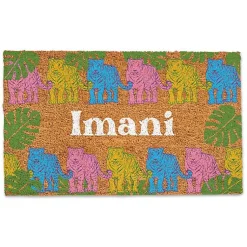 Kirklands Home Doormats|Personalized Colorful Tigers Coir Doormat