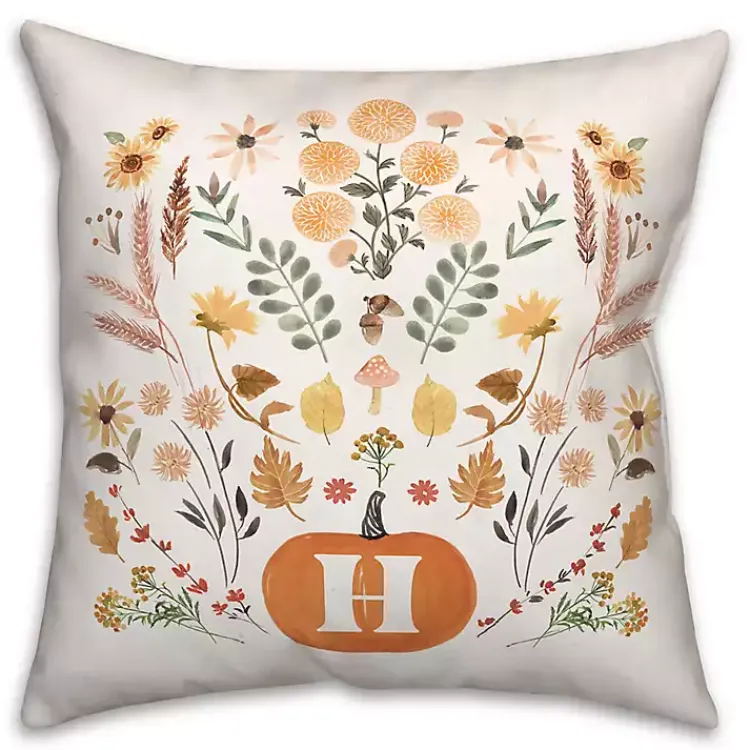 Online Personalized Fall Floral Indoor/Outdoor Pillow Fall