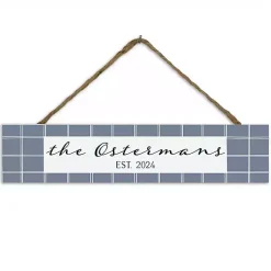 Kirklands Home Wall Quotes & Signs|Personalized Family Blue Plaid Wall Plaque