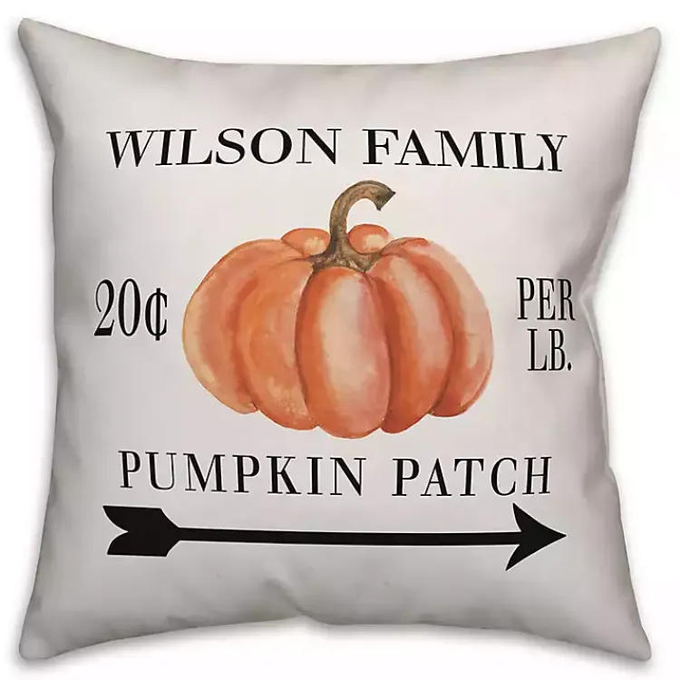 Best Personalized Family Pumpkin Patch Arrow Pillow Fall