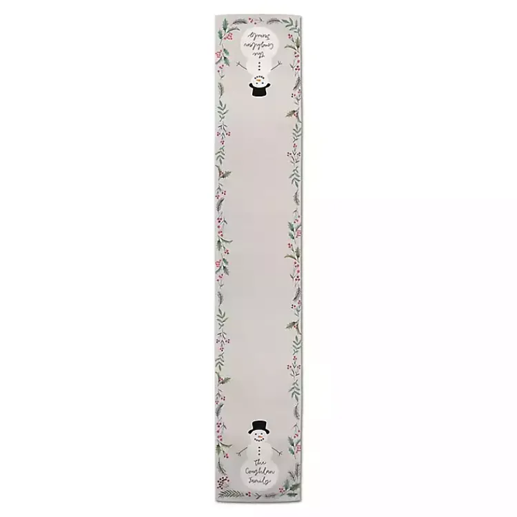 Hot Personalized Family Snowman Table Runner, 72 in. Christmas Dining & Entertaining