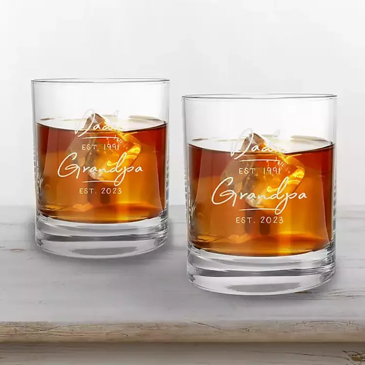 Kirklands Home Glassware & Drinkware|Personalized Fathers Day Whiskey Glasses, Set of 2