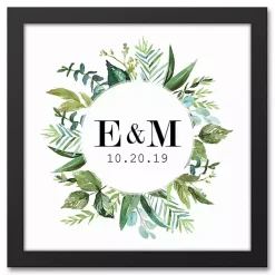 Kirklands Home Wall Quotes & Signs|Personalized Framed Monogram Leaves Wall Plaque