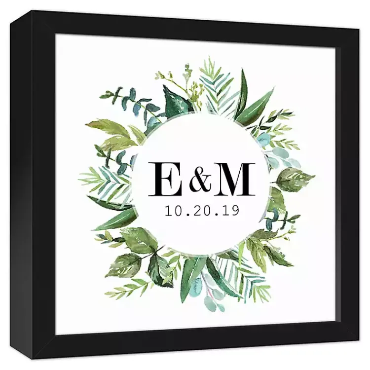 Kirklands Home Wall Quotes & Signs|Personalized Framed Monogram Leaves Wall Plaque