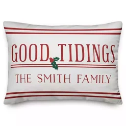 Outlet Personalized Good Tidings Family Outdoor Pillow Pillows