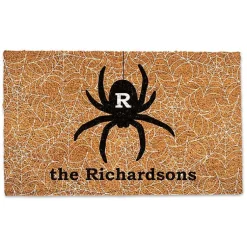 Discount Personalized Hanging Spider Halloween Doormat Halloween