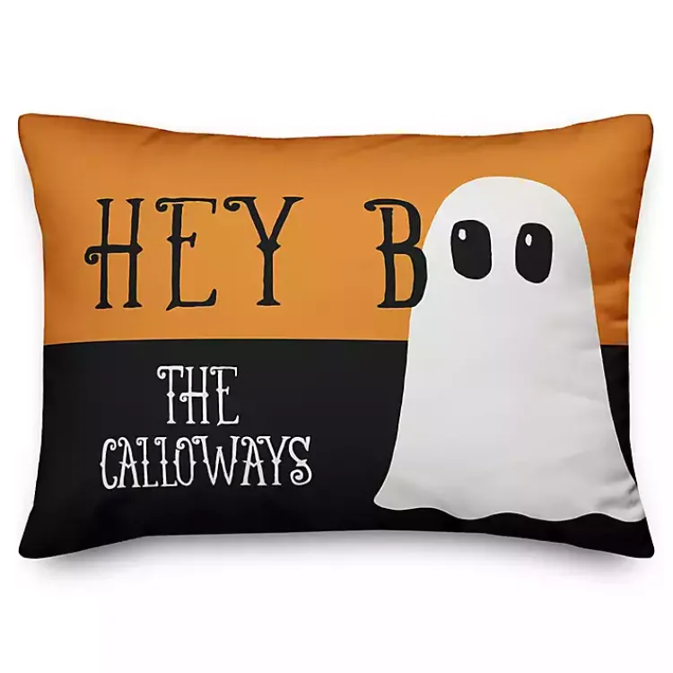 Personalized Hey Boo Ghost Halloween Pillow Halloween