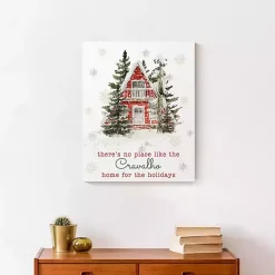 Clearance Personalized Home for the Holidays Cabin Print Christmas Art & Wall Decor