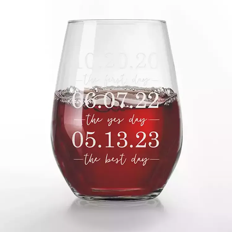 Kirklands Home Glassware & Drinkware|Personalized Important Dates Glasses, Set of 2
