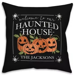 Personalized Jack O Lanterns Halloween Pillow Halloween