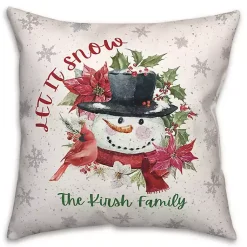 Discount Personalized Let It Snow Snowman Pillow Christmas Pillows