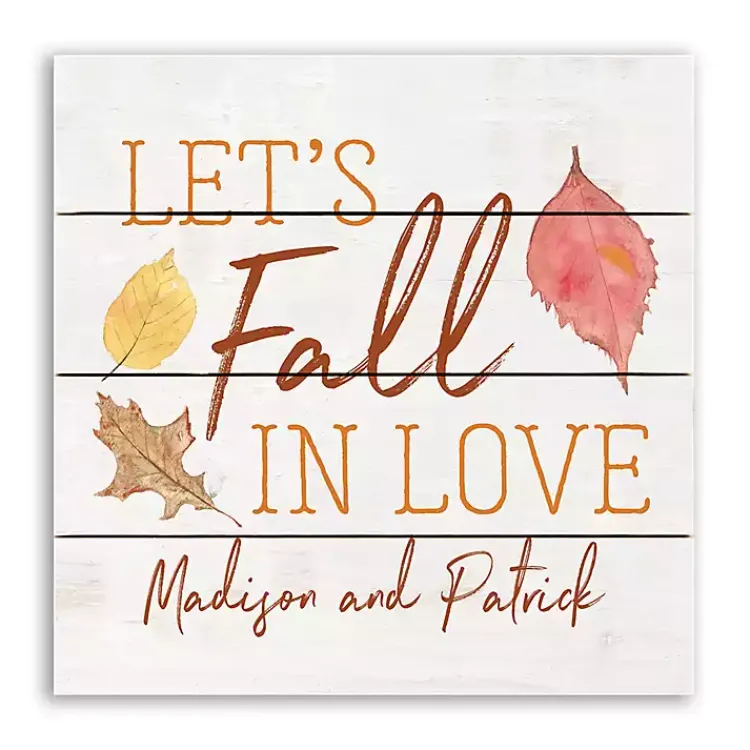 Personalized Let's Fall In Love Harvest Wall Art Fall