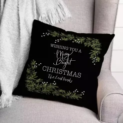 Discount Personalized Merry and Bright Christmas Pillow Christmas Pillows
