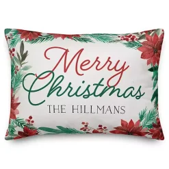 Best Personalized Merry Christmas Poinsettia Pillow Christmas Pillows