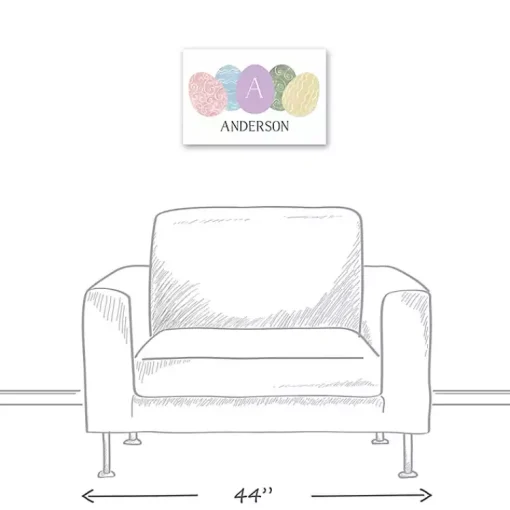 Best Personalized Monogram Egg Canvas Wall Plaque Easter Decorations