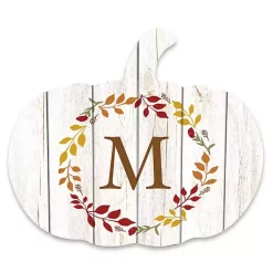 Outlet Personalized Monogram Pumpkin Shaped Wall Plaque Fall