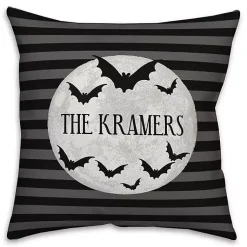 Sale Personalized Moonlit Bats Outdoor Throw Pillow Halloween