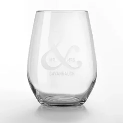 Kirklands Home Glassware & Drinkware|Personalized Mr. & Mrs. Wine Glasses, Set of 2