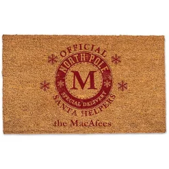 Discount Personalized Official Santa Helpers Doormat Outdoor Christmas Decorations